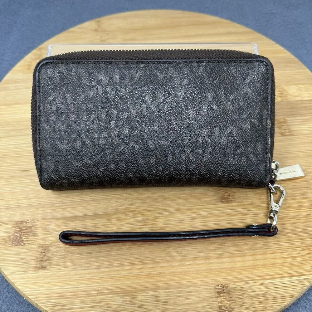 Michael Kors Women's Wristlet Jet Set Travel Smartphone Brown Red 32S7GTTE2B